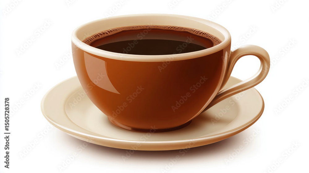 Obraz premium coffee cup against a white backdrop 