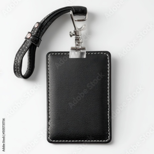 Badge holder isolated on white --chaos 20