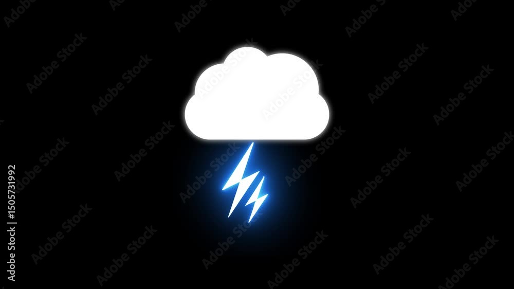 A simple weather icon . white rain cloud  icon graphic  rainy weather forecast symbol clipart image design 4k video