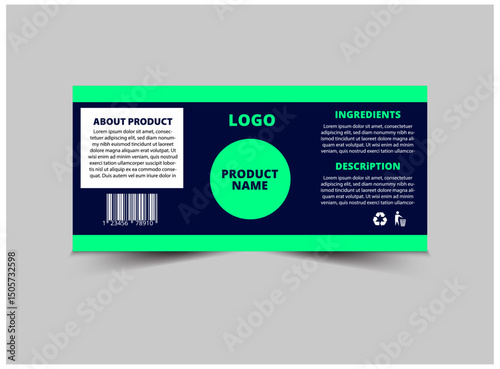 Bottle Label Product Brand Name Template Design Packaging Vector Illustration