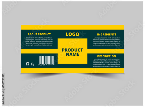 Bottle Label Juice Product Brand Name Template Design Packaging Vector Illustration
