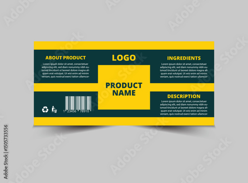 Bottle Label Juice Product Brand Name Template Design Packaging Vector Illustration