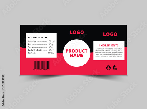 Bottle Label Juice Product Template Design Brand Name Packaging Vector Illustration