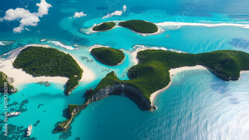 aerial view of a tropical island in thailand