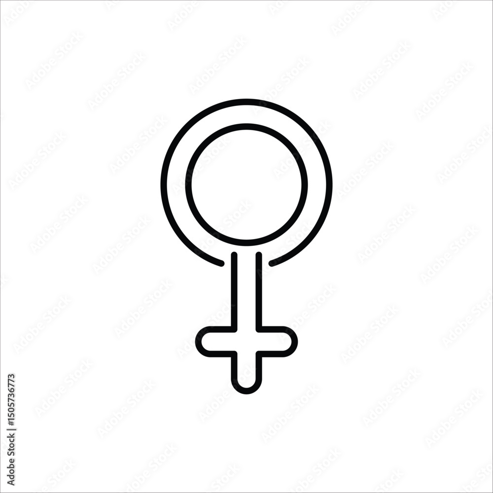 Female gender icon. Vector illustration for web design. Isolated on white background. Female gender icon. Vector illustration for web design. Isolated on white background.