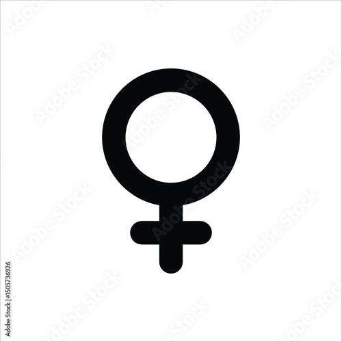 Female gender icon. Vector illustration for web design. Isolated on white background.