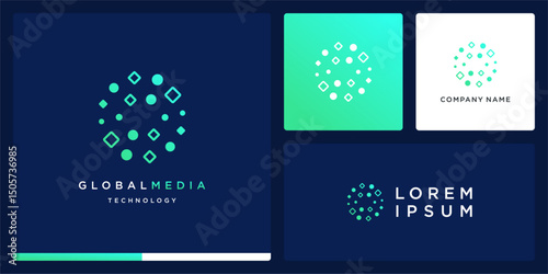 Global media logo design tech