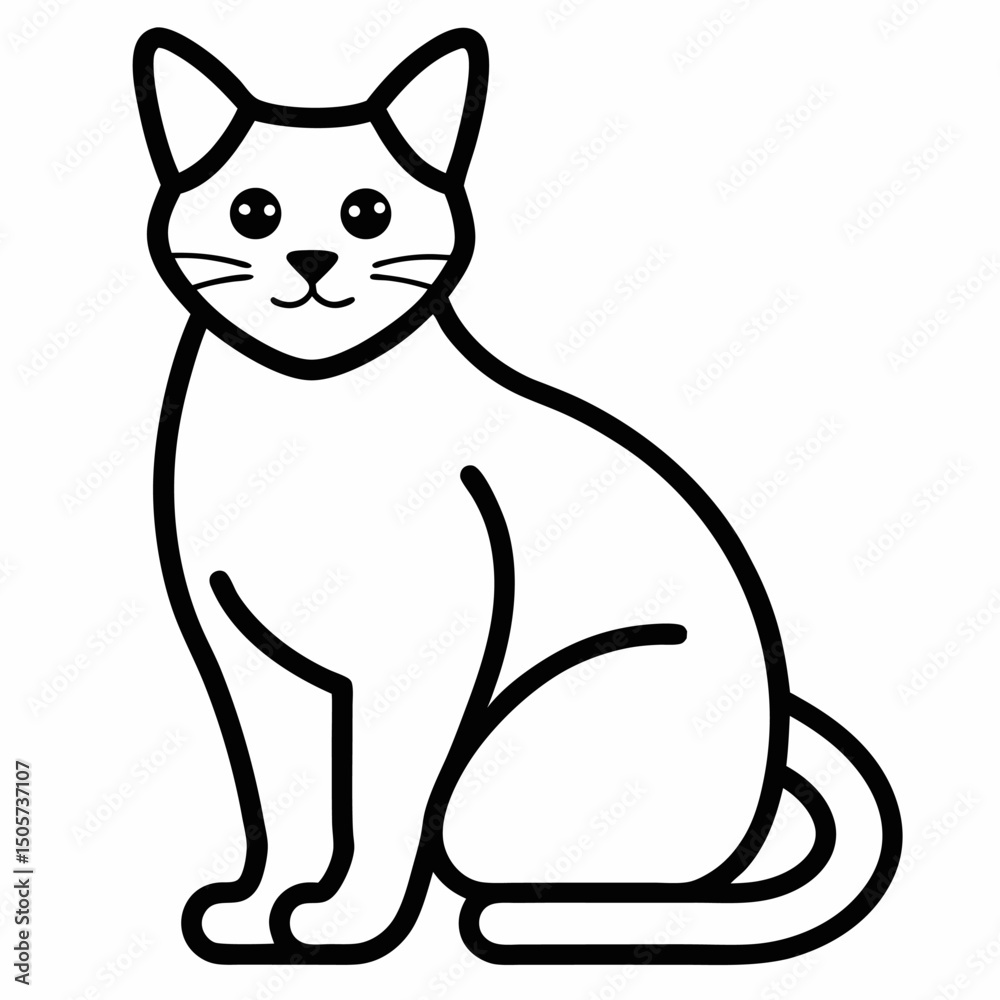 Obraz premium black cat vector illustration