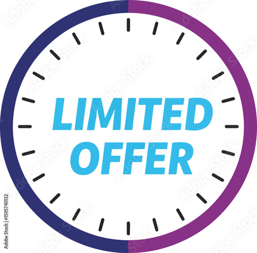 countdown timer limited offer vector button