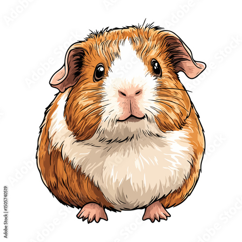 guinea pig, animal, vector, transparent background, mammal, nature, cute, zoo, pet, isolated, rodent, cavy, furry, guinea-pig, cavia, adorable, small, fluffy