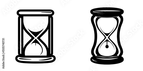 The Hourglass Icon is a contemporary illustration of an hourglass that conveys a powerful message about time, its constraints, and the relentless passage of moments