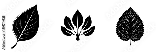 The Three Leaf Icon is a simple yet elegant representation of three stylized leaves, ideal for nature-inspired designs, eco-friendly products, and organic brands