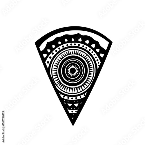A simple black and white icon, the Pizza Icon depicts a traditional pizza with a circular crust and toppings that are evenly spaced, making it a great option for menus, food blogs, and other related