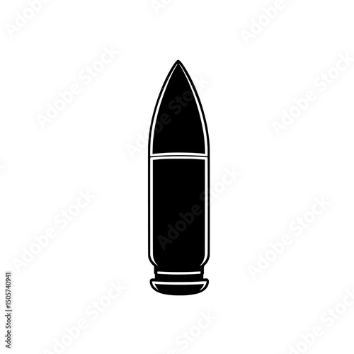 A stark and striking silhouette of a bullet embodies the essence of power, danger, and the potential for conflict