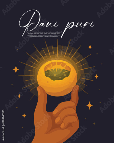 testy delicious pani puri illustration social media post
