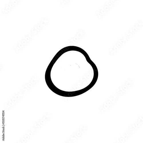This modern illustration of a fried egg icon, with its simple silhouette, is perfect for use in web design, app development, and various culinary-themed projects, given its bold and minimalistic