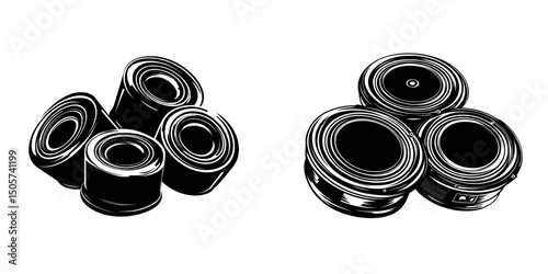 A simple yet detailed modern icon of a subwoofer speaker is provided, ideal for use in audio equipment, music technology, and sound system related projects, as well as websites and apps