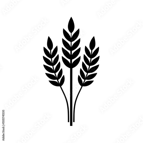 Wheat Sprig Icon is an uncomplicated yet effective representation of a wheat sprig, conveying themes of growth, harvest, abundance, and prosperity