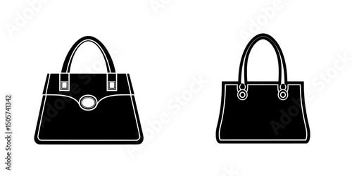 This handbag silhouette boasts a sleek and minimalist design with one handle, ideal for incorporating a sophisticated element into a project