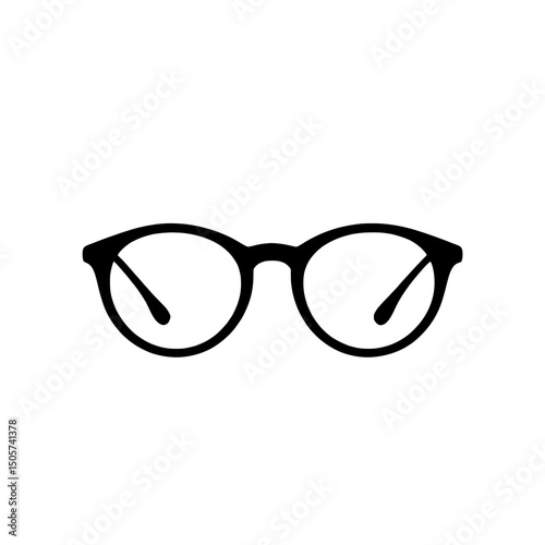 The Round Glasses Icon features a simple and elegant black design of round eyeglasses, making it perfect for use in website design, app interfaces, and other visual projects that need a classic