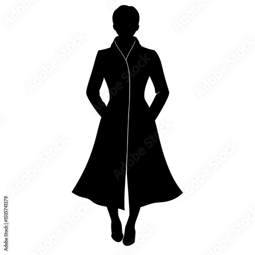 The Silhouette of a Man in Suit image features a bold black minimalist design that radiates power and sophistication, creating a timeless visual of a man wearing a suit and tie