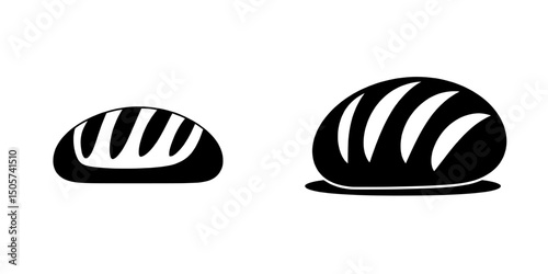 A simple black bread loaf icon, the Bread Loaf Icon is well-suited for bakery logos, menus, or cooking websites, boasting a clean, minimalist design