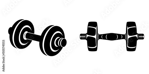 A simple black dumbbell icon, the Dumbbell Icon is perfect for use in fitness, gym, or workout related projects due to its versatile and easily adaptable minimalist design