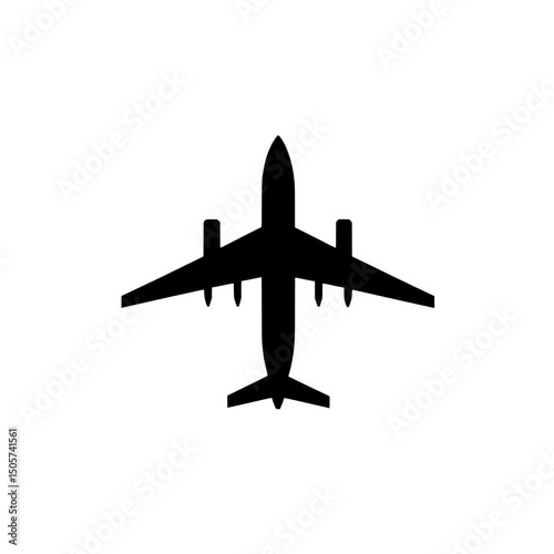 A sleek black airplane with a propellor, captured in a stylish silhouette, embodies the freedom of flight and the spirit of adventure, as seen in Soaring Silhouette
