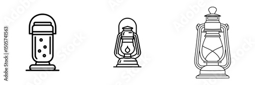 A traditional lantern is beautifully captured in the Lantern Outline, a simple yet striking linear illustration that promises to illuminate and infuse any setting with vintage charm