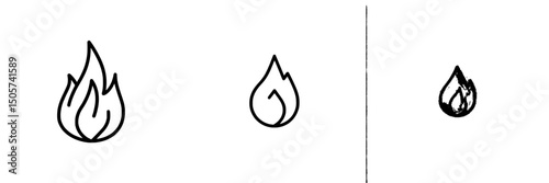The essence of passion and intensity is perfectly captured by a minimalist line drawing of a stylized flame, which conveys a sense of heat and energy