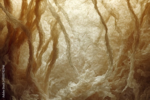 Intricate forest of fibers creating a surreal tunnel effect showcasing nature's textures