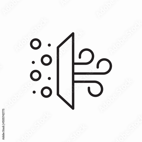 air filter system icon vector sign
