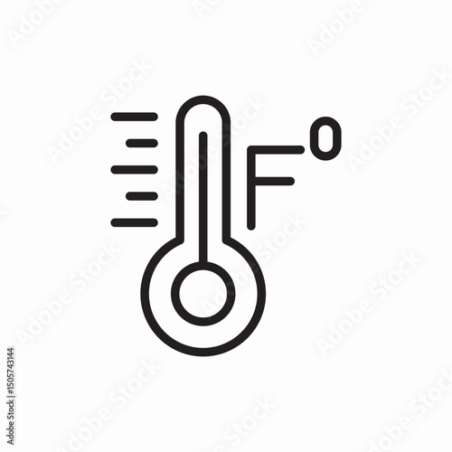 fahrenheit thermometer scale icon vector sign