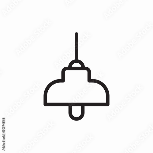 chandelier lamp lighting icon vector sign