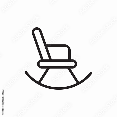 rocking chair seat icon vector sign