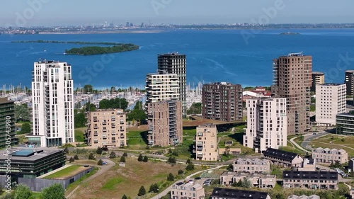22th of May 2025 - aerial view of Almere Duin, Flevoland / The Netherlands photo