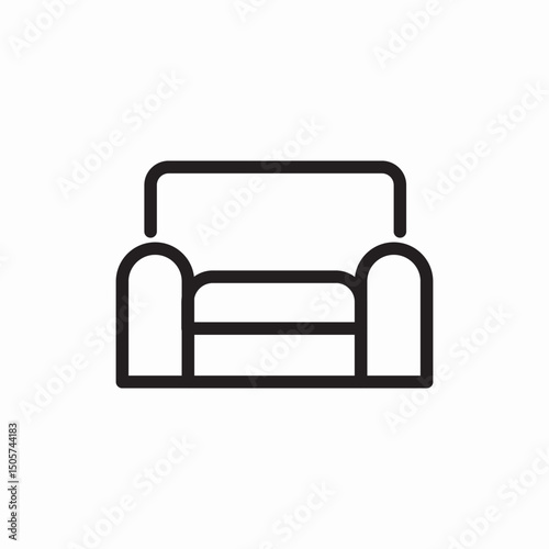 sofa home furniture icon vector sign