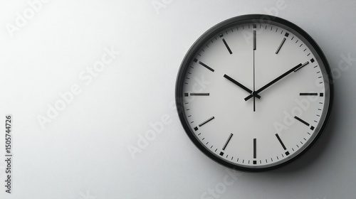 Wallpaper Mural Simple black wall clock showing the time. Torontodigital.ca