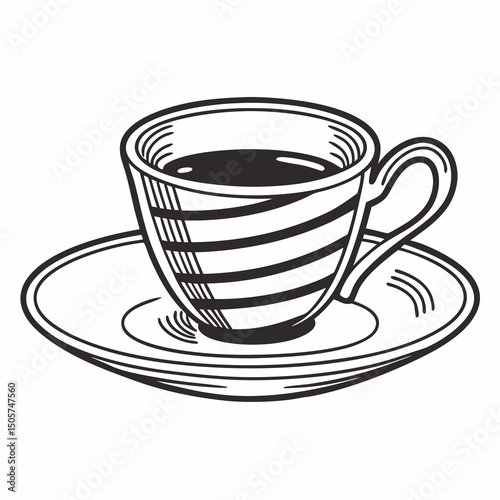 cup of coffee with steam vector silhouette