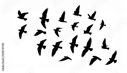 vector silhouettes of dancing people