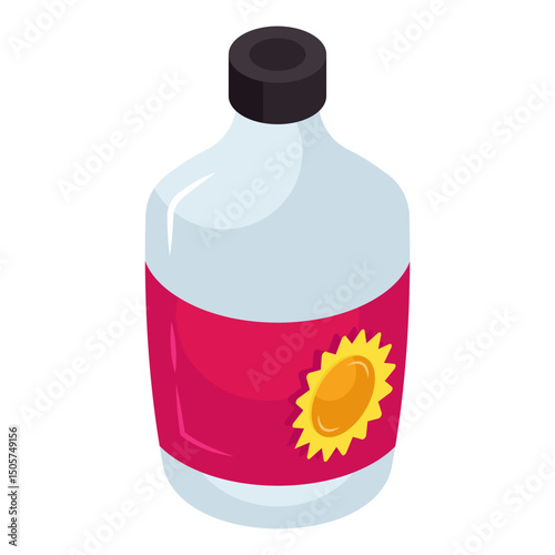 A creative design icon of sunblock 