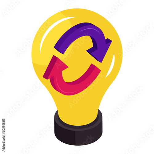 Modern design icon of idea update 