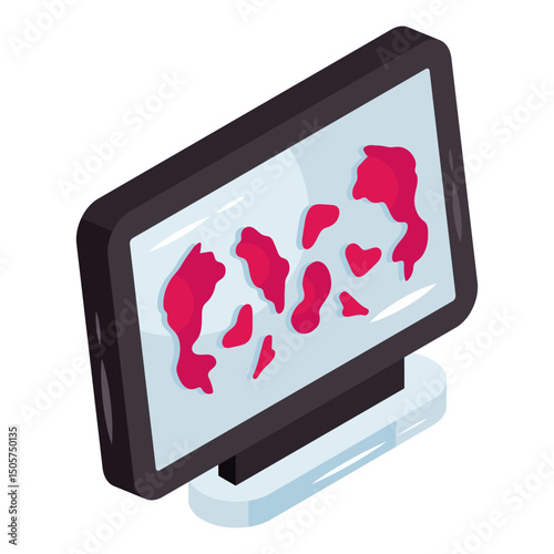 Modern design icon of online map