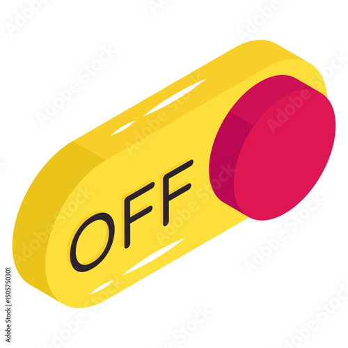 An icon design of off button 