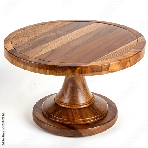 Wooden Pedestal Stand Rustic Cake Plate for Displaying Desserts