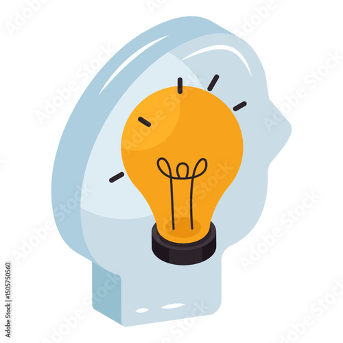 Creative idea icon, editable vector