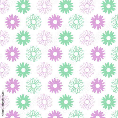 Cute floral seamless pattern design for textile fabric print or background