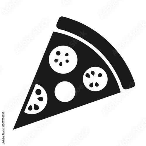 Delicious slice of pizza with toppings