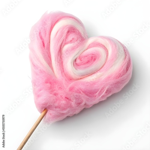 Heart Shaped Cotton Candy Sweet Delightful Fluffy Treat