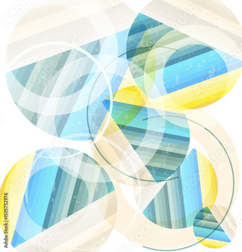 abstract geometric pattern background, with circles, stripes, strokes and splashes